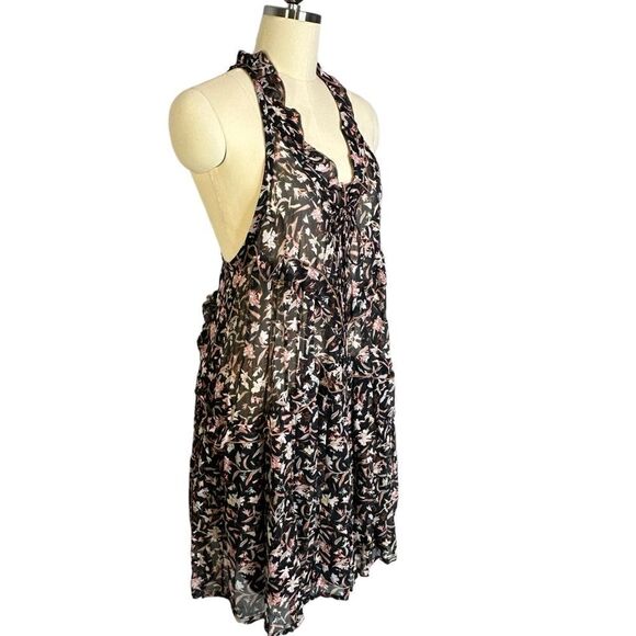 Iro Black Floral Baden Tiered Dress| Size M - Picture 6 of 10